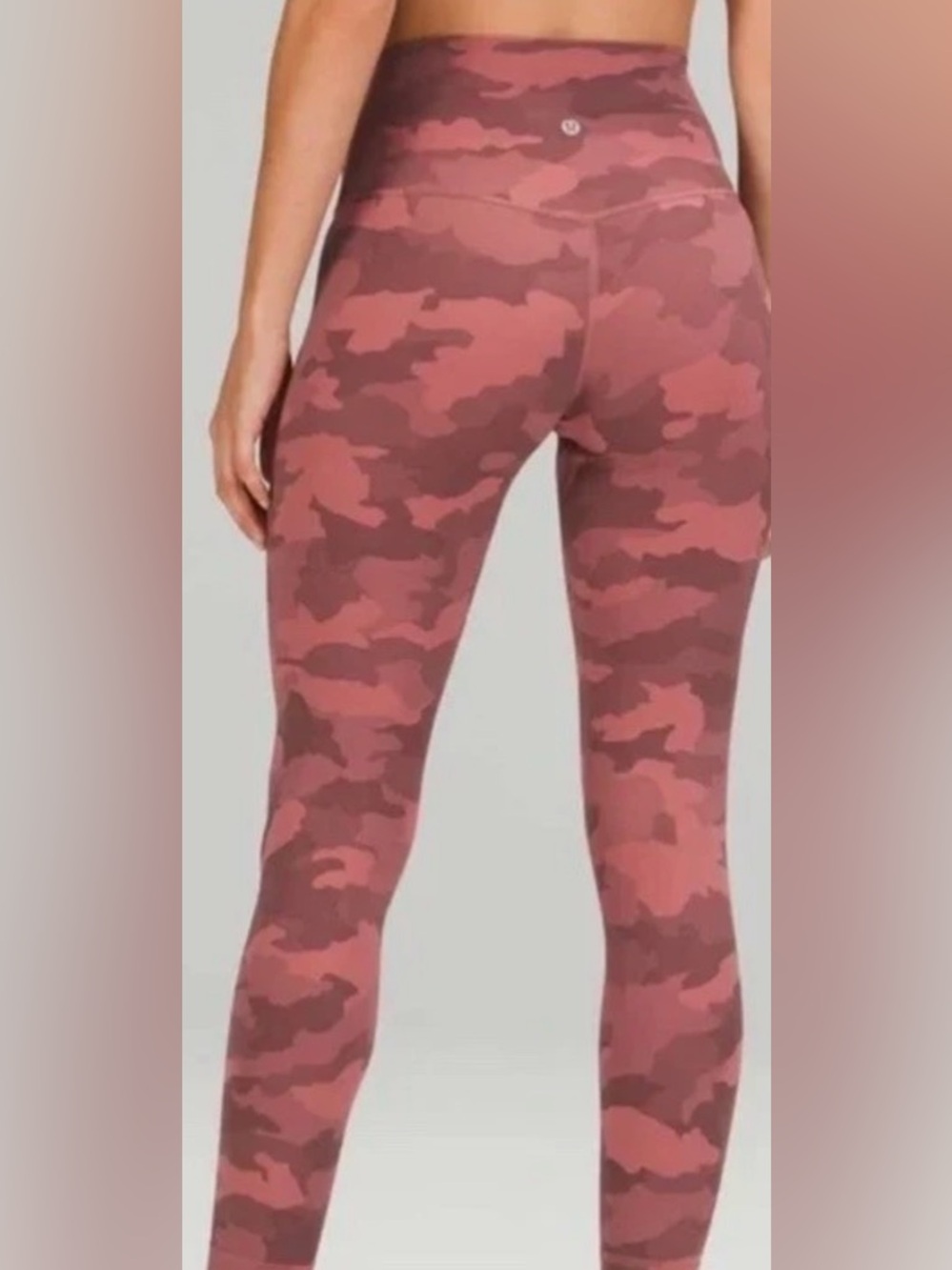 Lululemon Align Pink Camo Leggings Size 6 USED